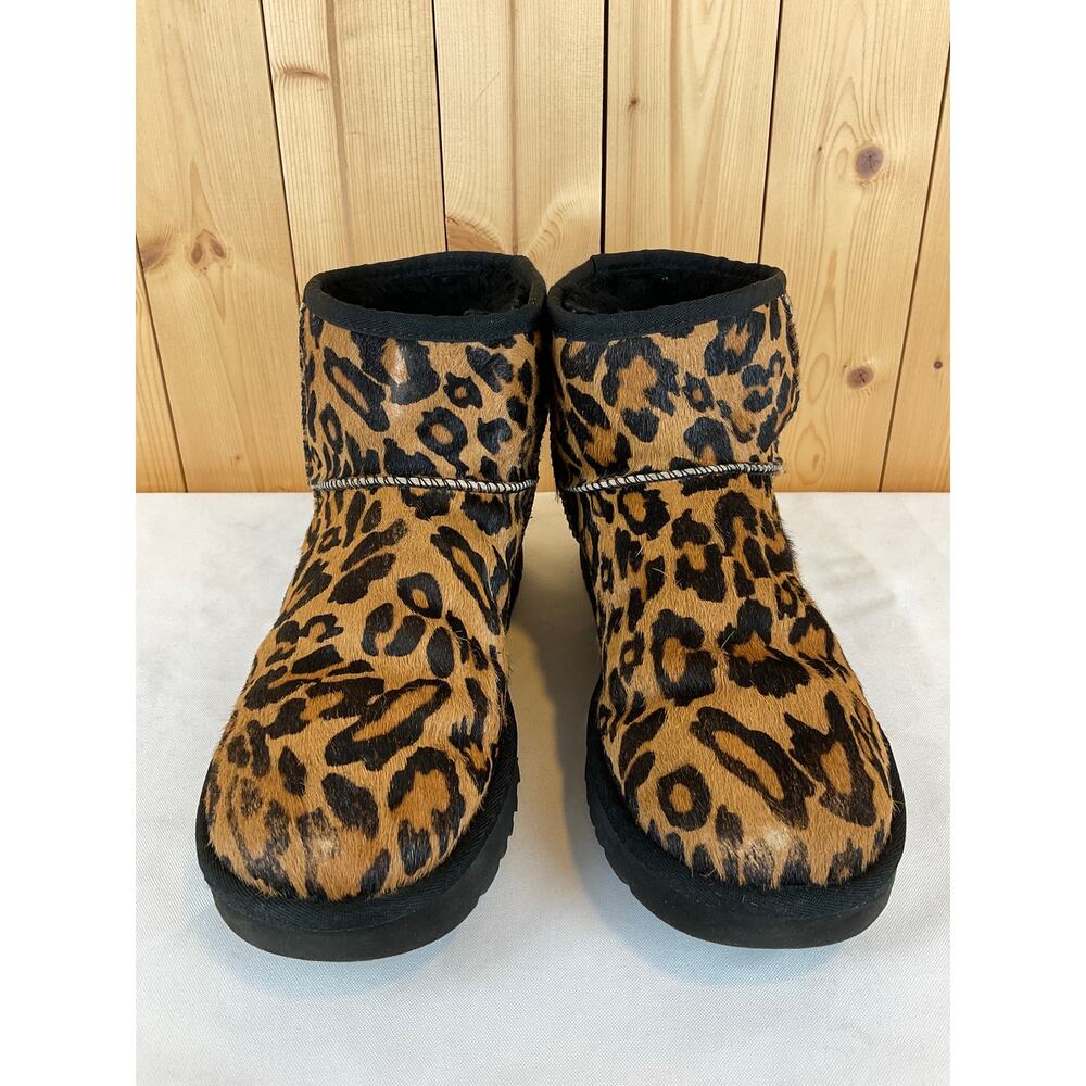 Ugg Women's Classic Mini Panther Print Boot, Brown/Black - Women's size 9 - Picture 2 of 10